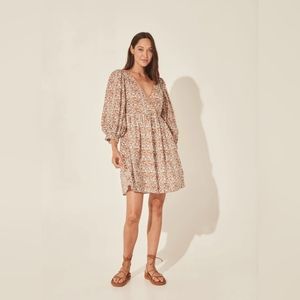 Daughters of India Binita Mini Dress ~ Apricot, Small